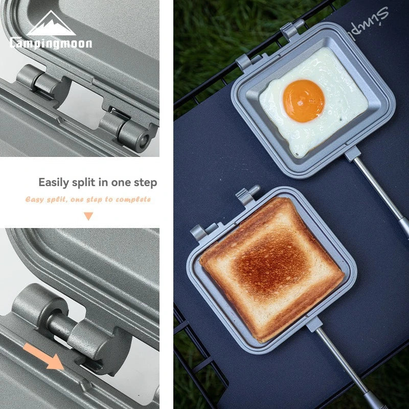Non-Stick Double-Sided Toast Clamp for Camping Breakfasts