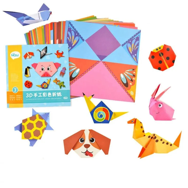 3D Cartoon Animal Craft Kit - Educational DIY Origami Toy for Kids