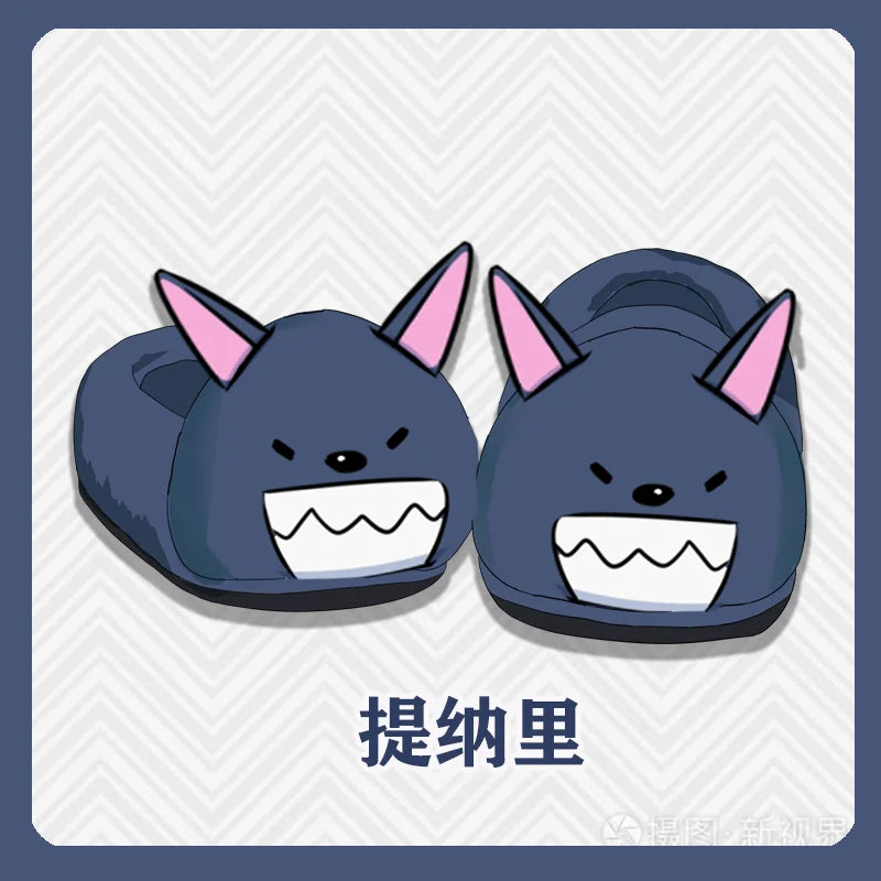 Cozy Genshin Impact Plush Slippers for Anime Fans - Scaramouche & Xiao