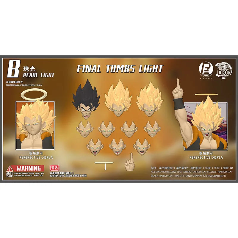 Gogeta Super Saiyan Head Sculpts for Dragon Ball Figures