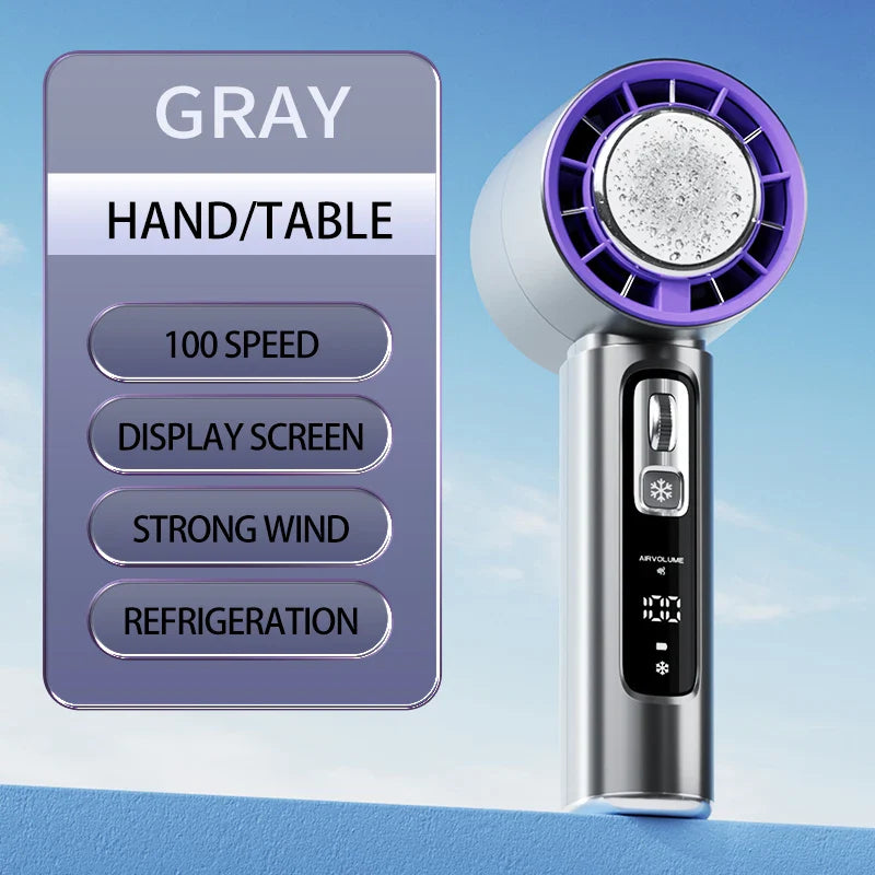 High-Speed Handheld USB Rechargeable Mini Fan - Cool Anywhere!