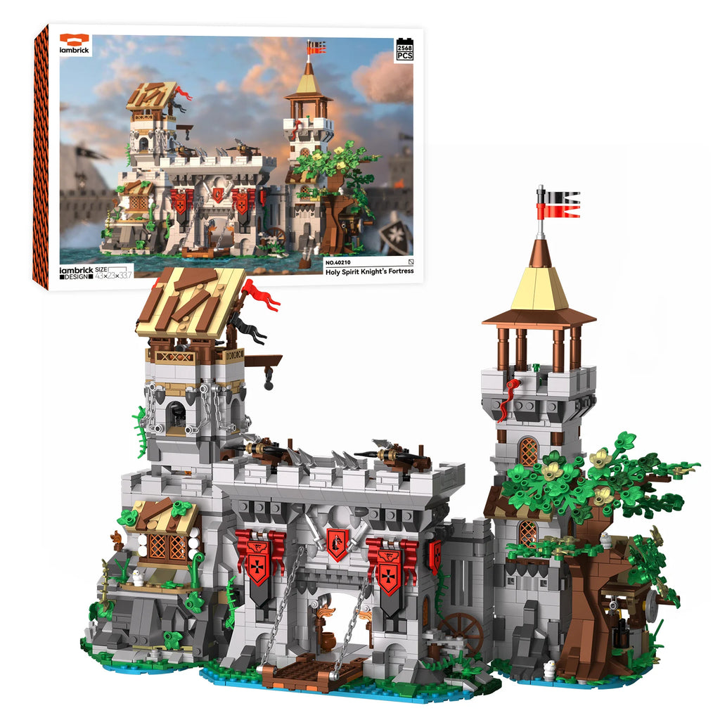 2568PCS Medieval Castle Building Blocks - Holy Spirit Knight's Fortress
