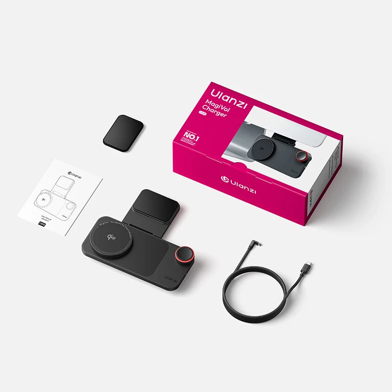 Ulanzi CW15 Wireless Qi2 15W Fast Charging Stand with Magnetic Snap