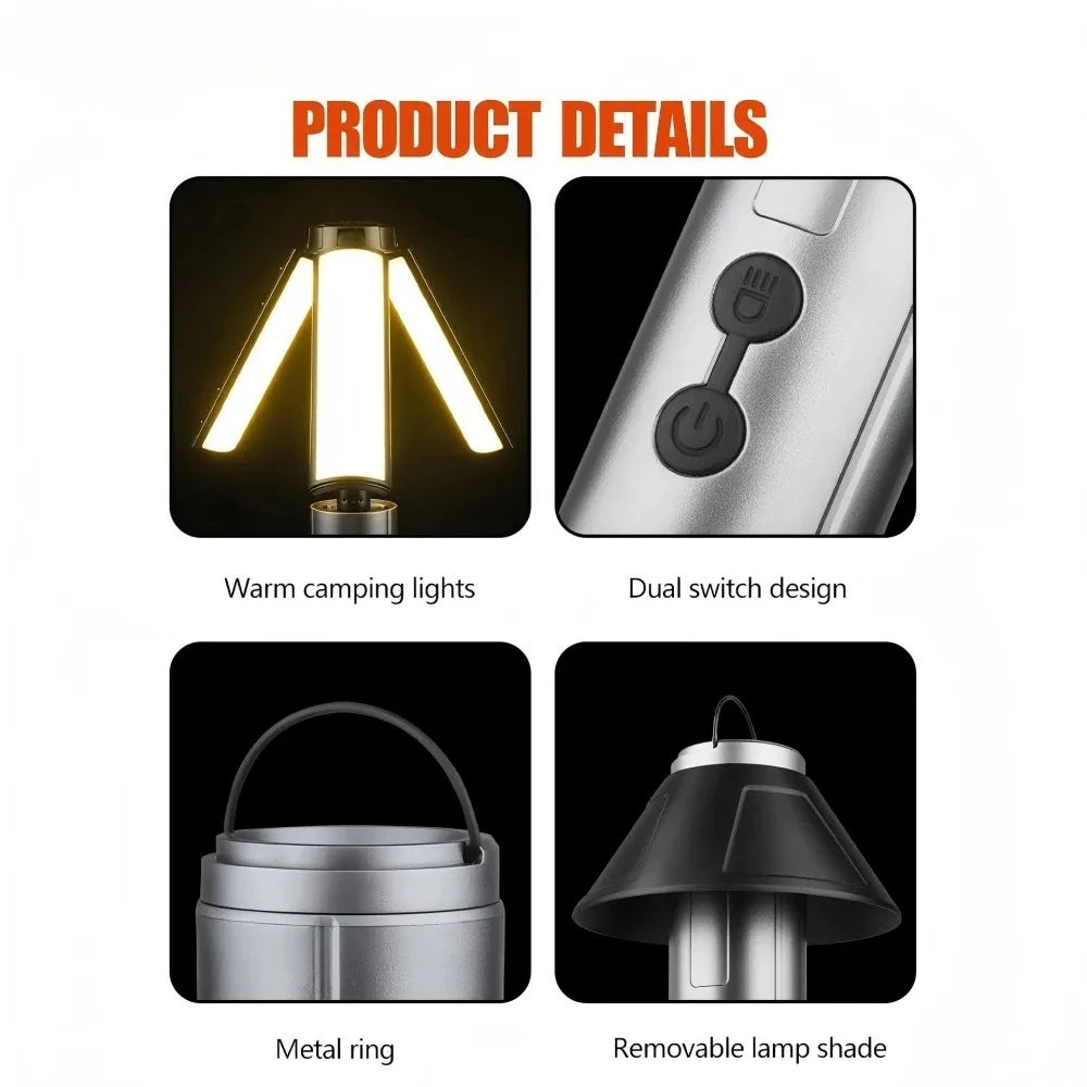 ESMARTER 2-in-1 Rechargeable Lantern & Flashlight for Campers