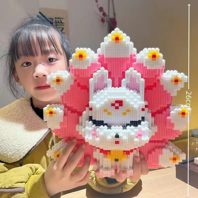 Nine Tailed Fox Building Block Toy - Fun STEM Assembly for Kids