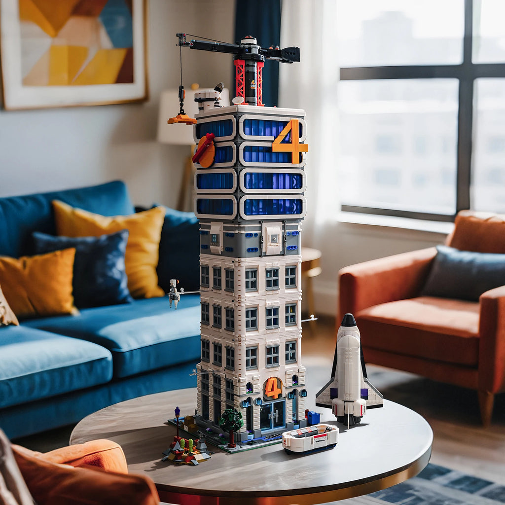 6135PCS Four Heroes Tower Model Kit - Sci-Fi Skyscraper Building Blocks