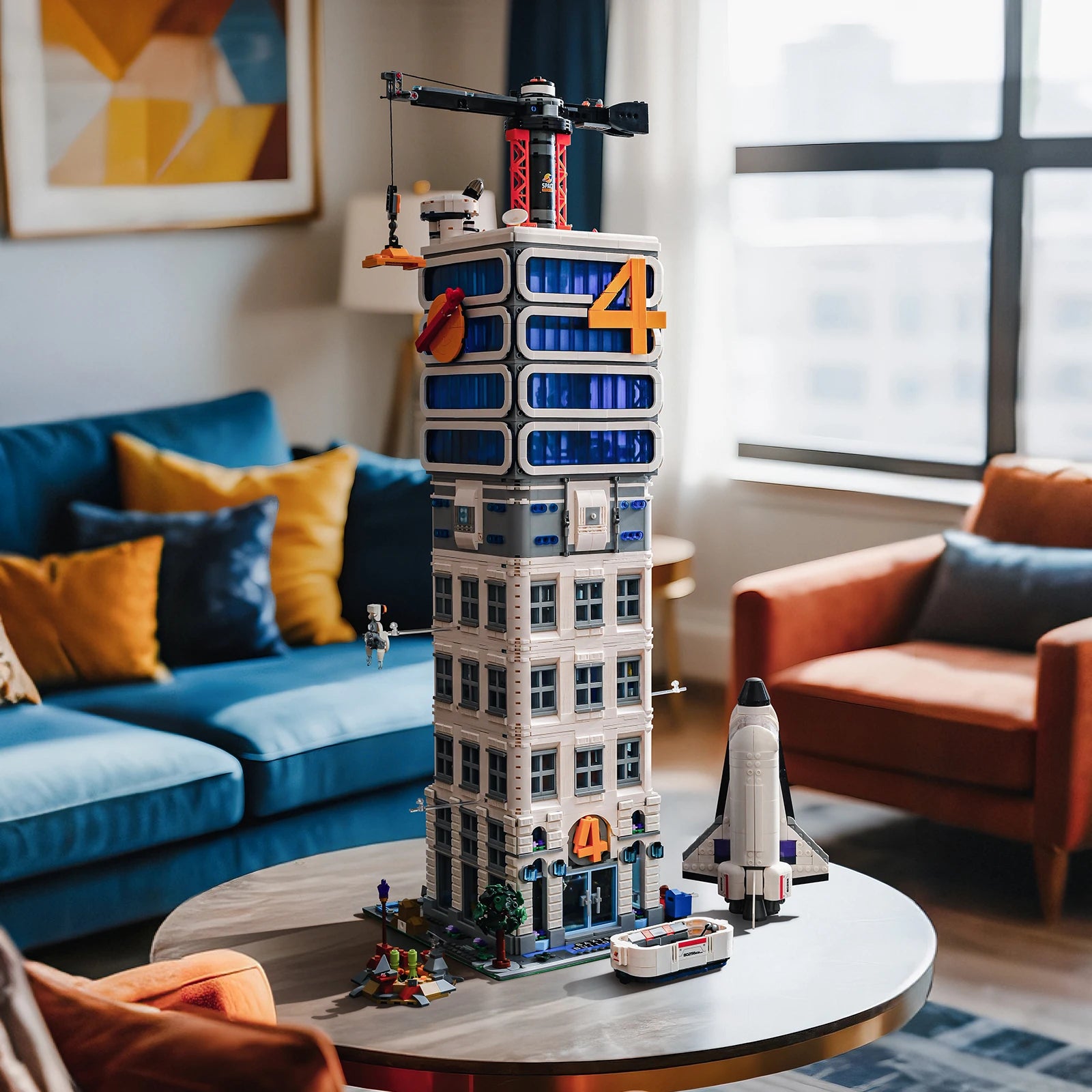 6135PCS Four Heroes Tower Model Kit - Sci-Fi Skyscraper Building Blocks