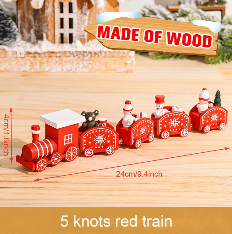 Christmas Train Ornament – Festive Wooden & Plastic Holiday Decor