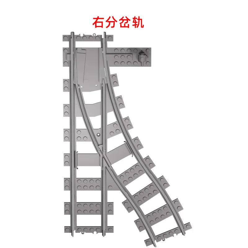 MOC City Train Tracks - Flexible Building Block Railway Set