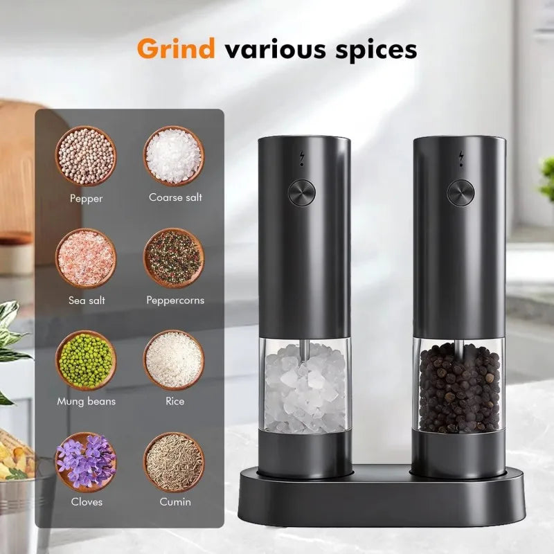 Mini USB Rechargeable Automatic Pepper Grinder - Adjustable Coarseness