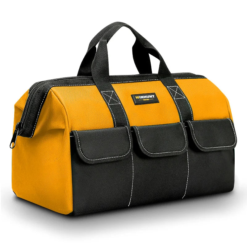 WINHUNT Heavy Duty Wide Mouth Tool Bag for Electricians & Mechanics