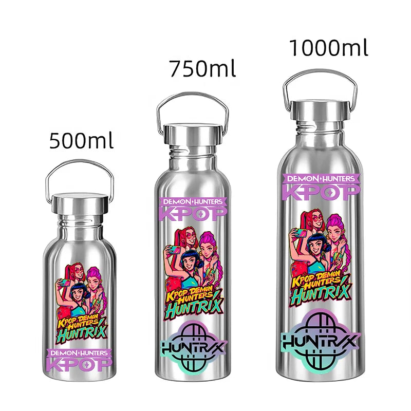 KPop Style Stainless Steel Water Bottle - 500/750/1000ML