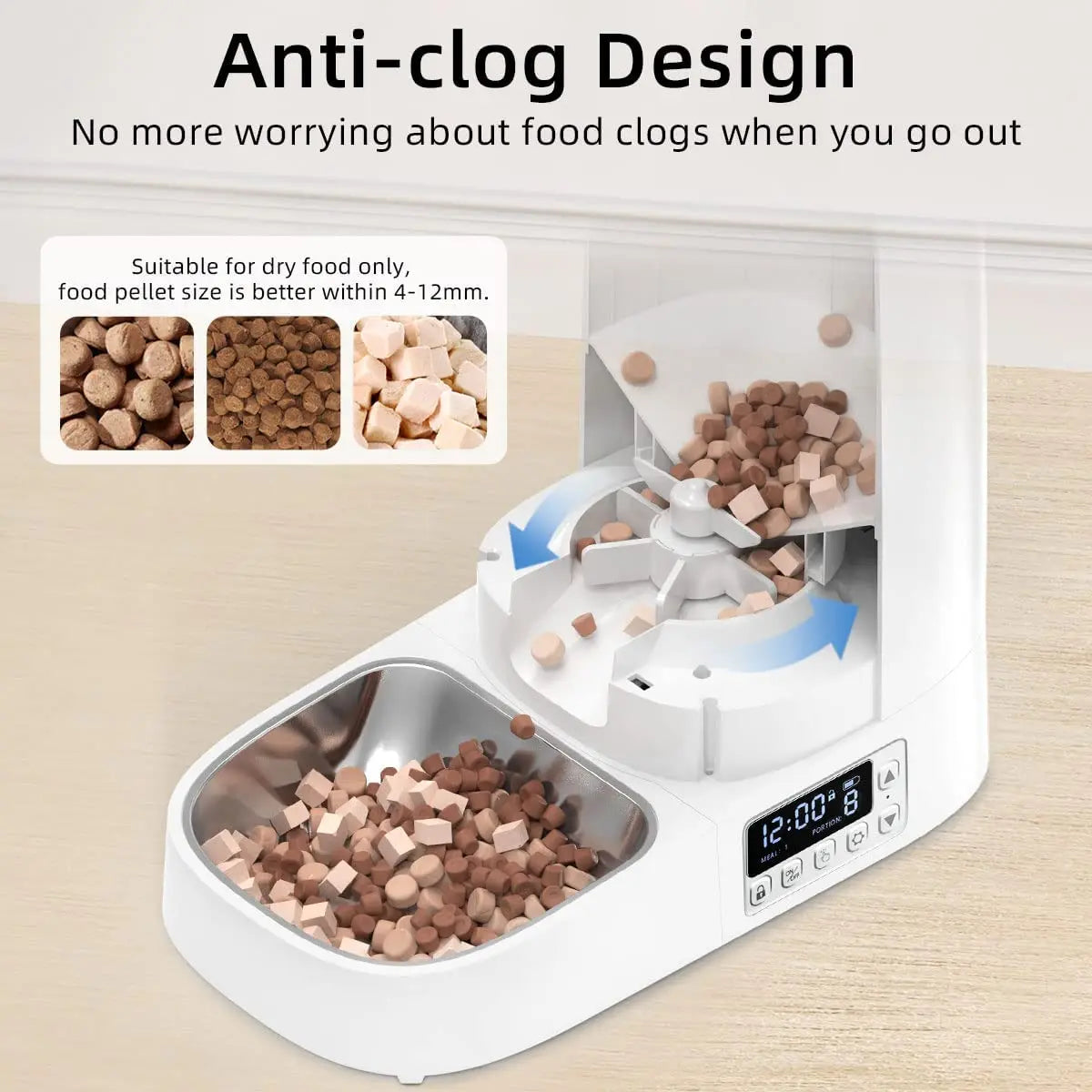 ROJECO 4L Smart Automatic Pet Feeder - Easy Portion Control