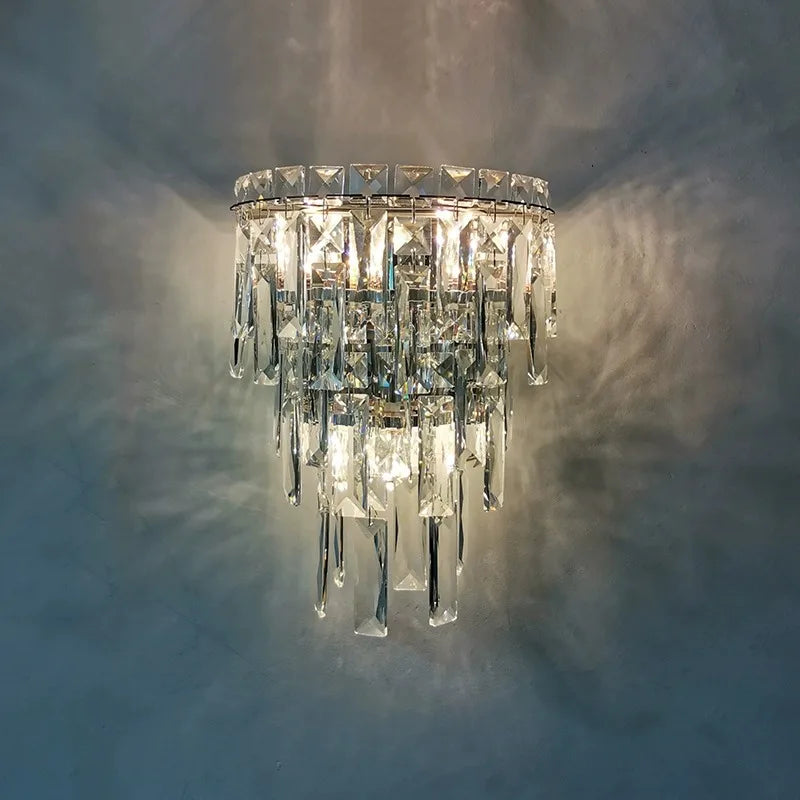Elegant Modern Crystal Wall Lamp for Living Room & Staircase Decor