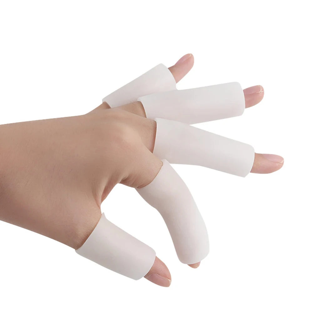 5Pcs Silicone Finger Caps - Waterproof Protectors for Blisters & Eczema