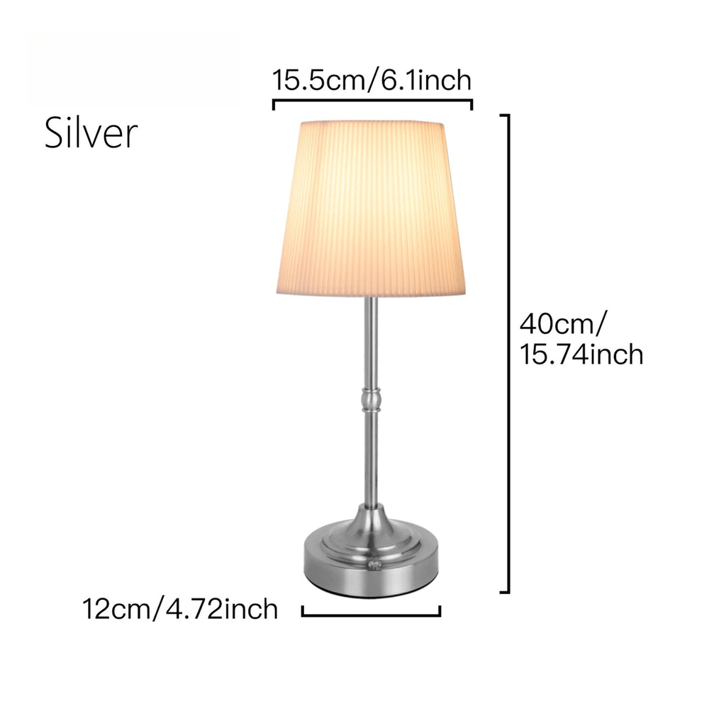 Stylish LED Gold Table Lamp with Fabric Shade for Home & Office