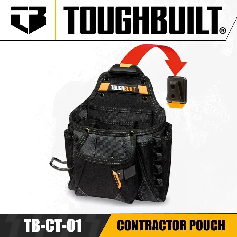 ToughBuilt Contractor Pouch - Large Tool Organizer with Kickstand