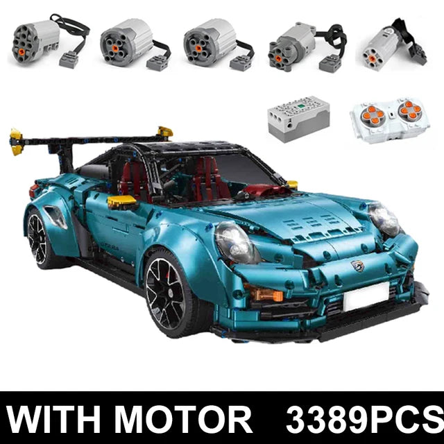T5026 High-Tech 3389-Piece Racing Car Model Building Blocks