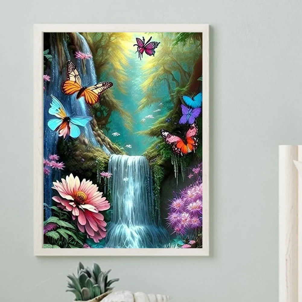5D Diamond Painting Kit – Stunning Waterfall Art for Home Décor