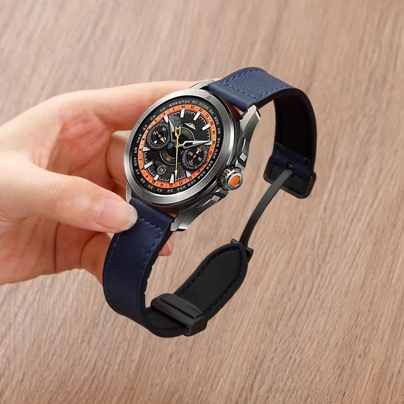 Luxurious Leather 22mm Magnetic Strap for Xiaomi Watch S1-S4