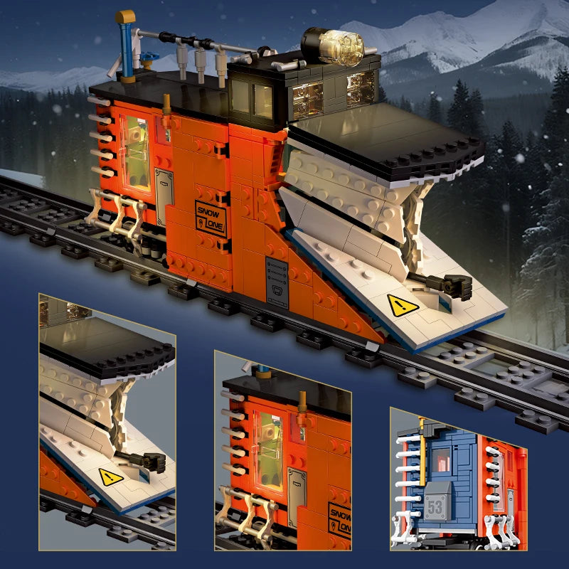 LED Snow Train Building Blocks Toy – Engaging & Creative Play for Kids