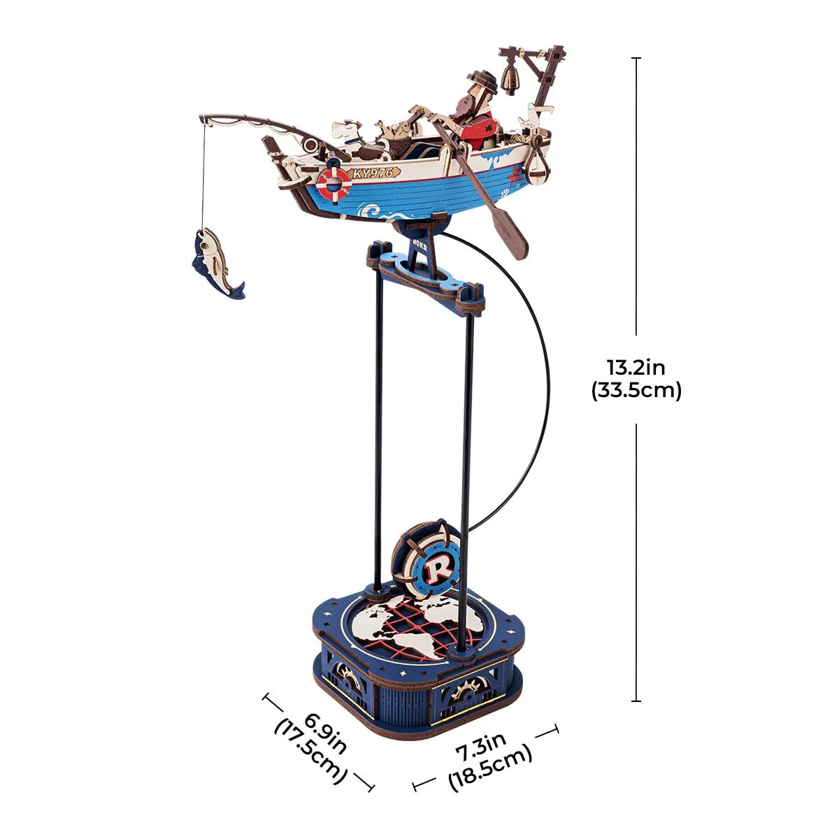 Robotime Rokr 3D Ocean Fisher DIY Pendulum Puzzle Toy for Home Decor
