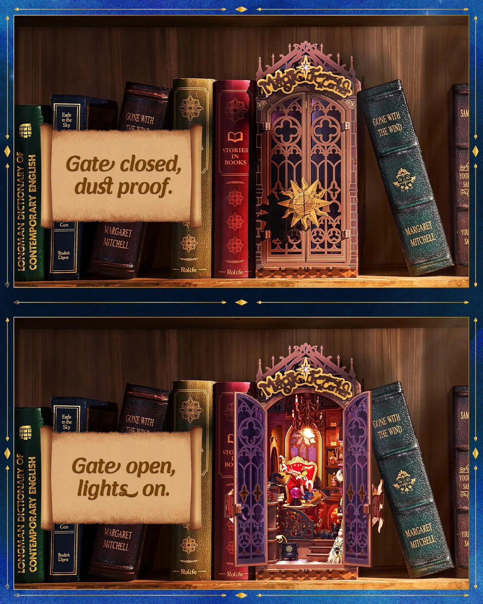 Rolife Magic Fantasy DIY Book Nook Kit for Enchanting Room Decor