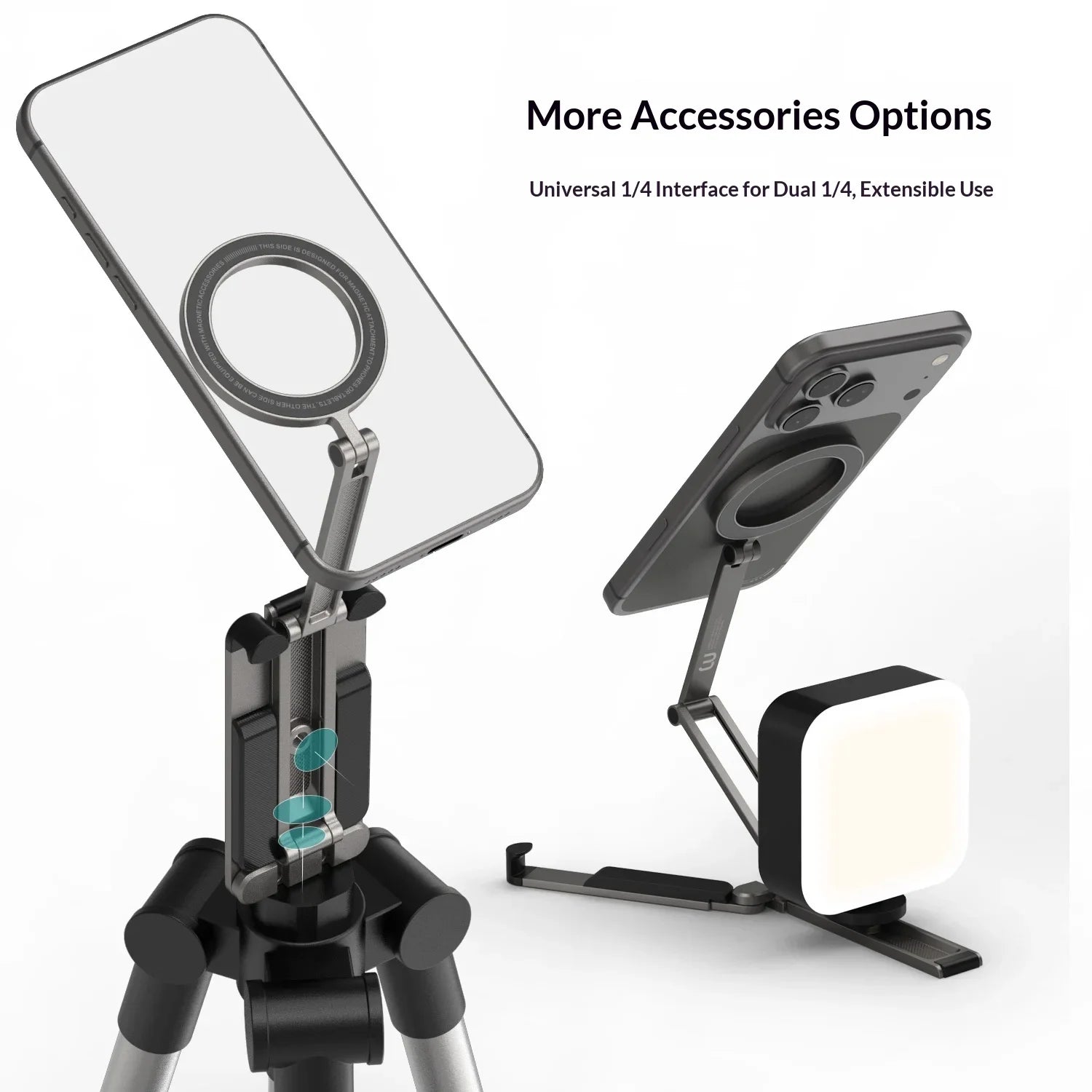Multifunctional Magnetic Tripod Stand for Phones & Tablets - Foldable Design