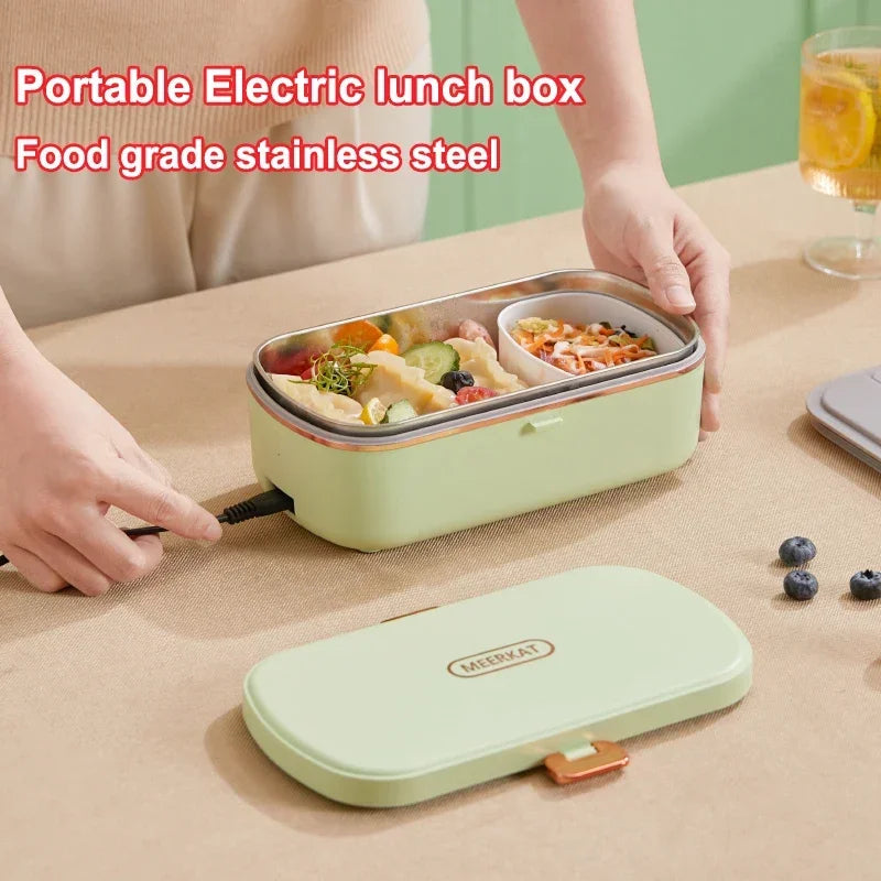 Self-Heating 900ML Portable Electric Lunch Box with Leakproof Design
