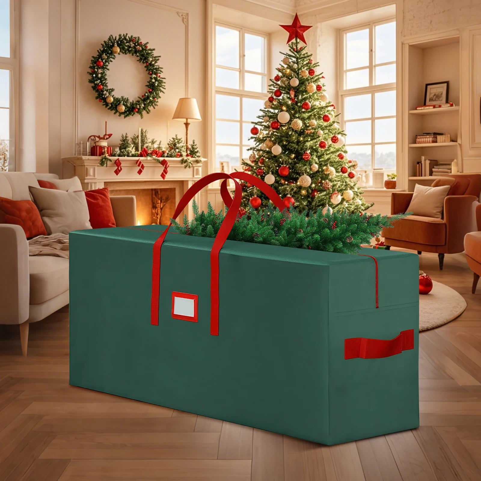 Waterproof Christmas Tree Storage Bag - Foldable & Durable Organizer