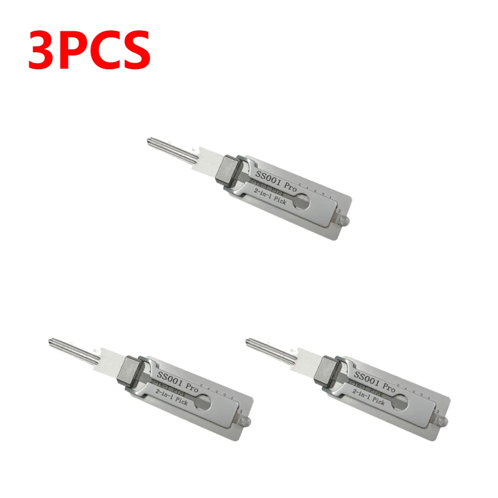 VODOOL 2-in-1 Stainless Steel Key Decoder and Pickup Tool Kit