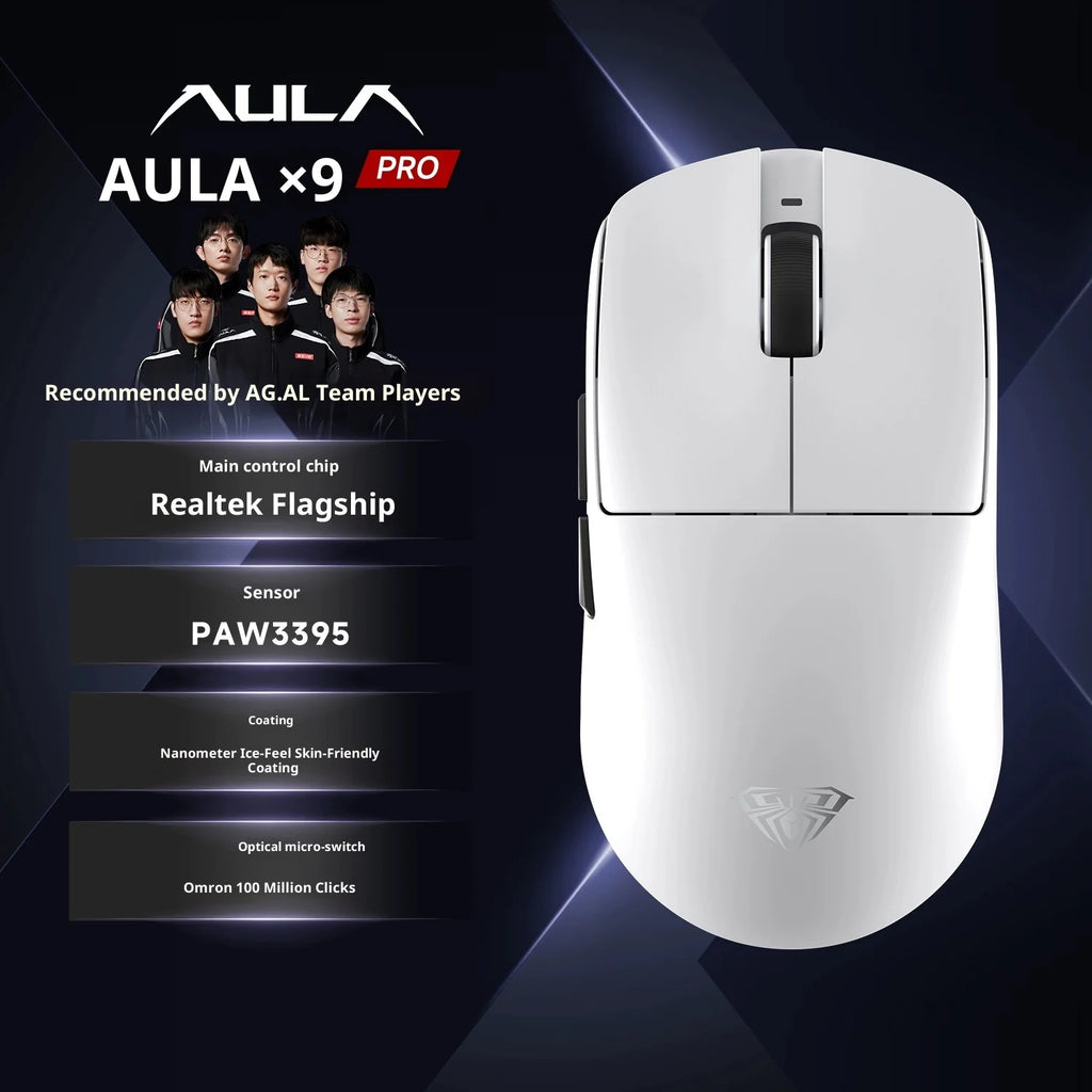 AULA X9 Max Wireless Gaming Mouse - Ergonomic & Ultra-Responsive