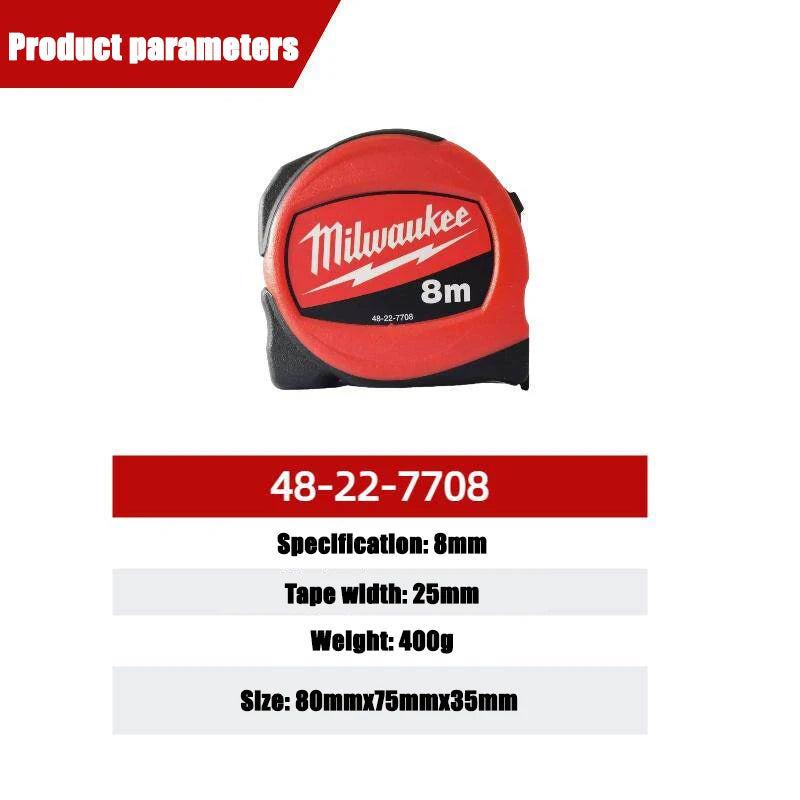 Milwaukee Slimline 5m & 8m Tape Measures - Durable & Compact Measuring Tool