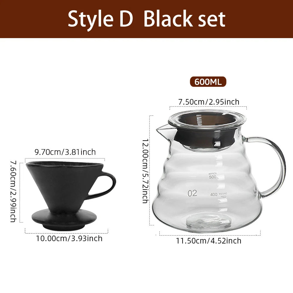 MYVIT Reusable 600ml Coffee Filter Cup Set - Hand Brew Perfection