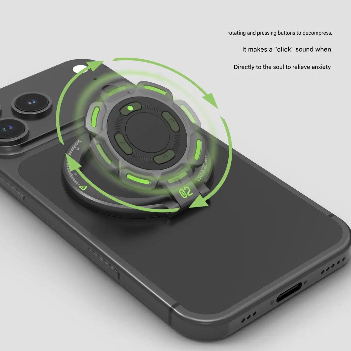 360° Rotatable Double-Sided Magnetic Phone Ring Stand - Luminous Toy