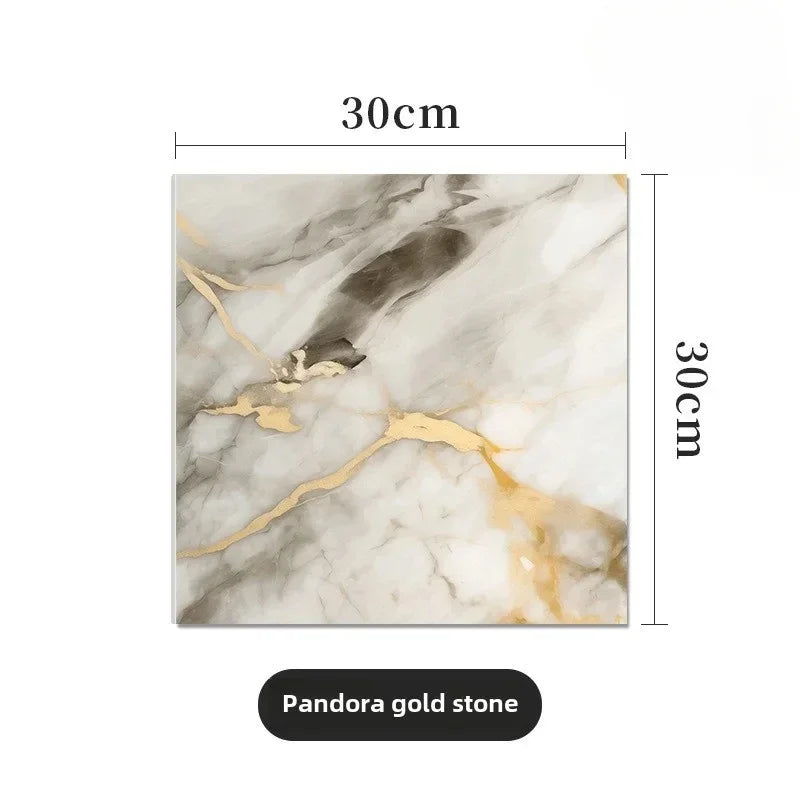 Waterproof Thickened Self-Adhesive Marble Tile Floor Stickers - 10/30/50PCS