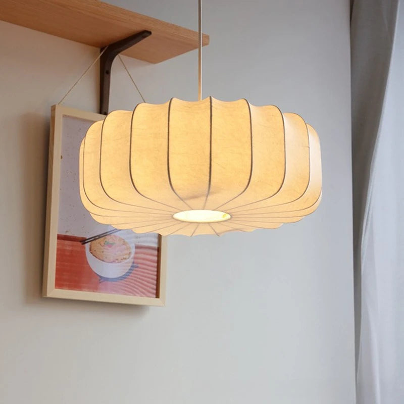 Wabi-Sabi Silk Pendant Chandelier - Elegant Living Room Lighting