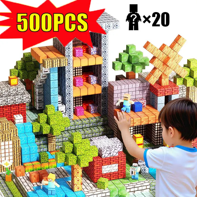 500PCS Magnetic Building Blocks - STEM Educational Toy Set for Kids