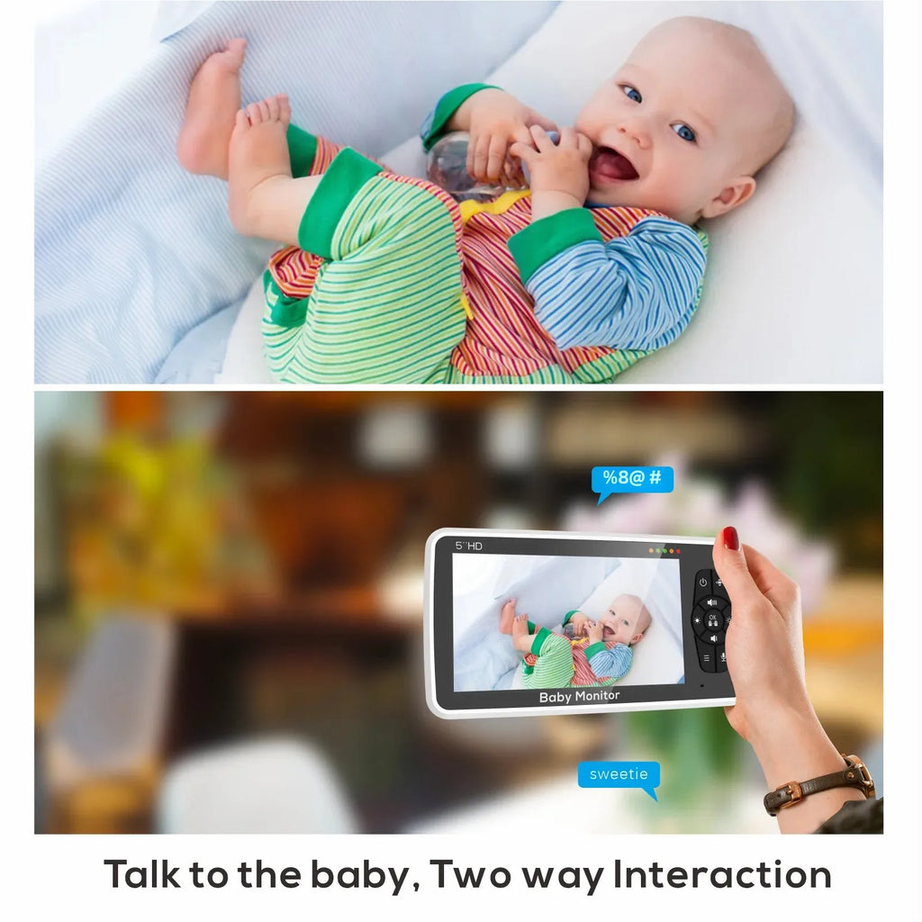 5-Inch Video Baby Monitor with 4X Zoom & 22H Battery Life
