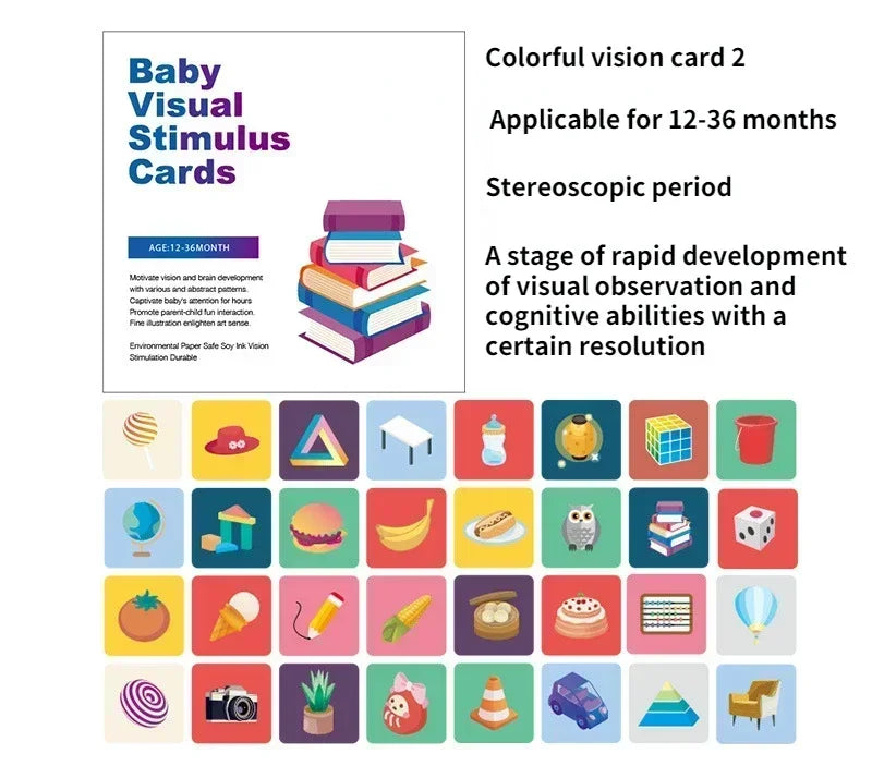 Montessori Black and White Baby Stimulation Cards - High Contrast Learning