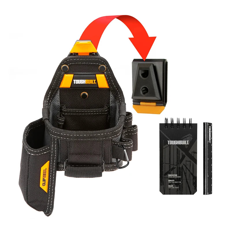 ToughBuilt Utility Pouch with Notebook & Pencil - Ultimate Tool Organizer