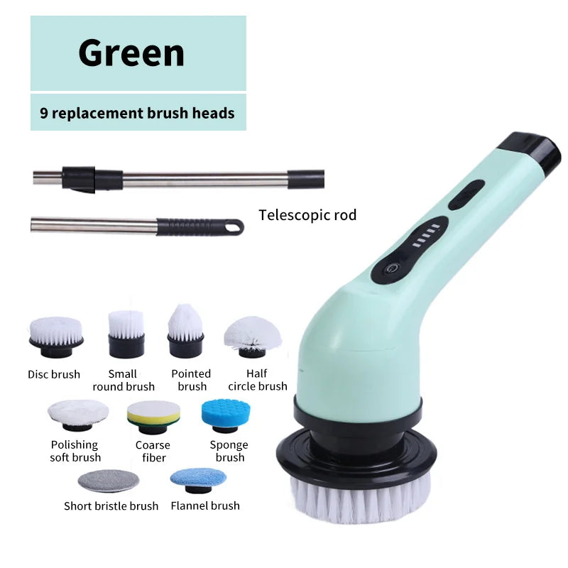 9-in-1 Electric Spin Scrubber | Effortless Multi-Surface Cleaning