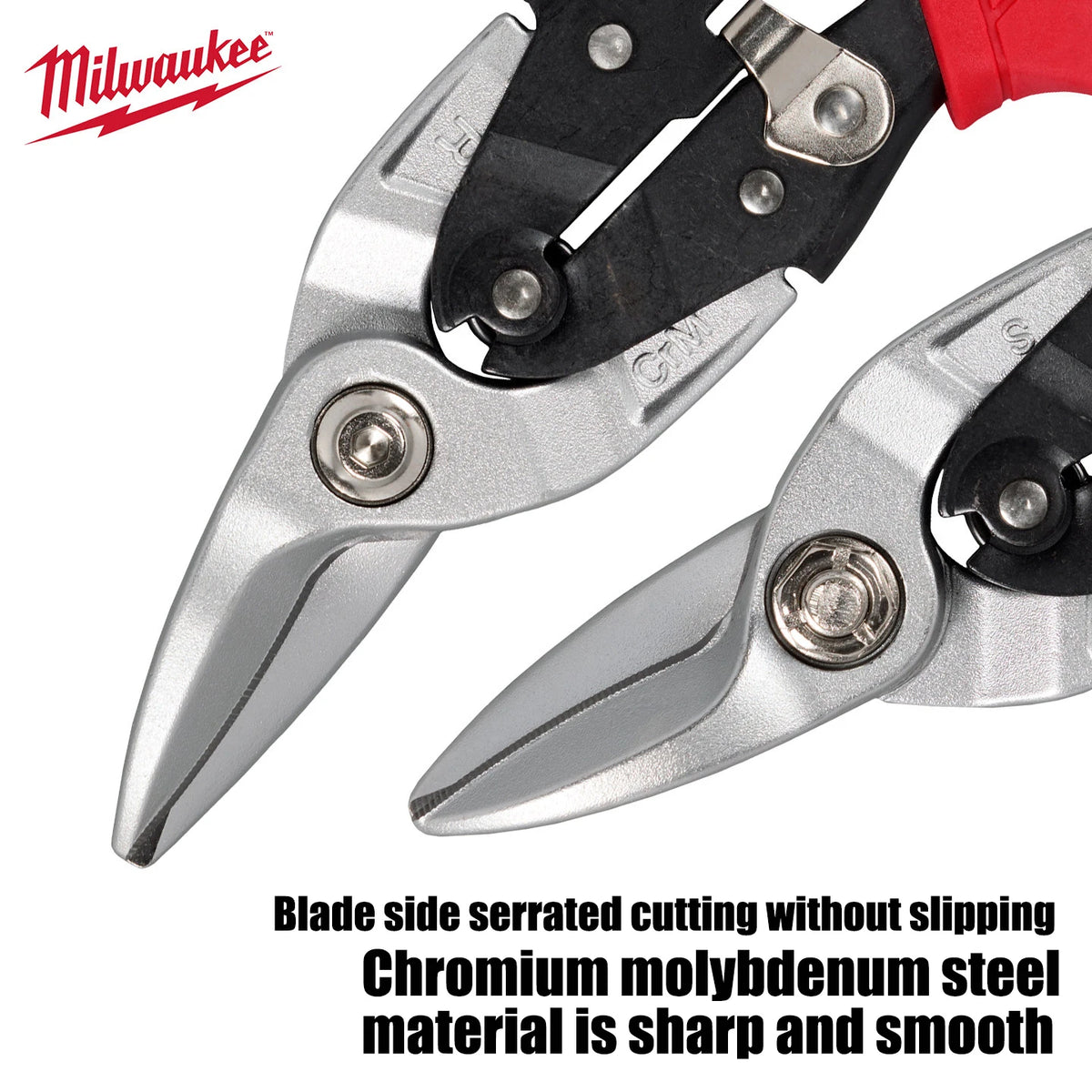 Milwaukee Heavy-Duty Aviation Snips - Left & Straight Cutting Tools