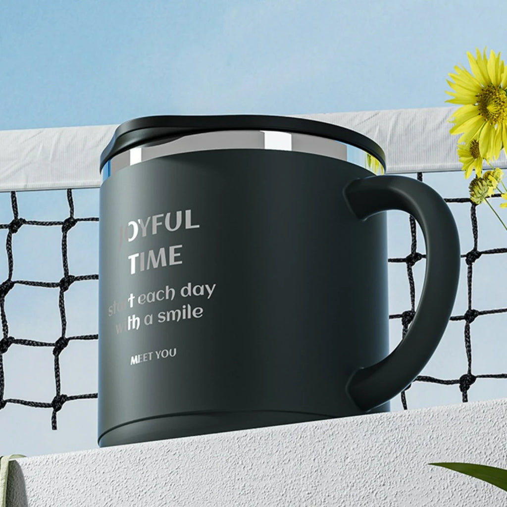 Double-Layer Insulated Stainless Steel Coffee Mug - 304 Design