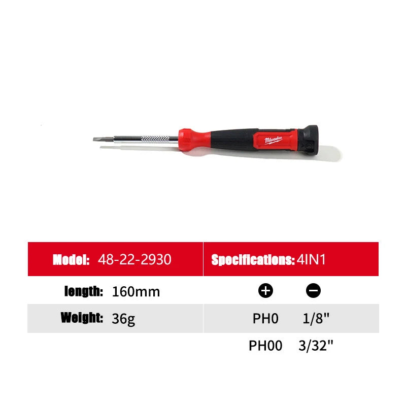 Milwaukee 4-in-1 Precision Multi-Bit Screwdriver for All Repairs