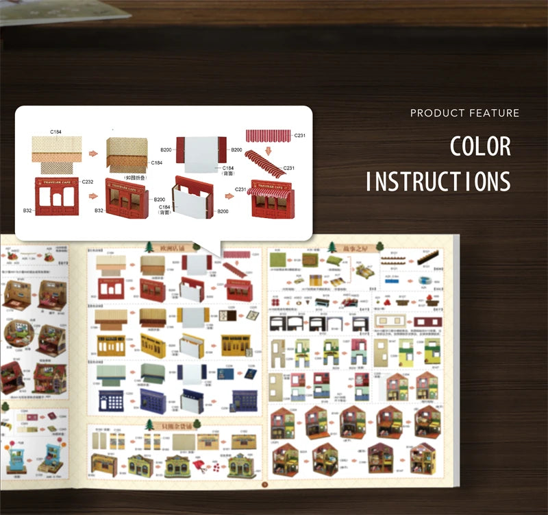 DIY Fairy-Tale Wonderhouse Wooden Miniature Dollhouse Kit with Furniture