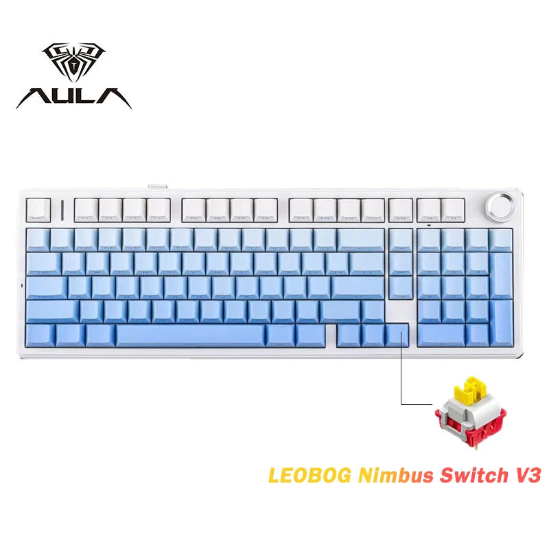 AULA F99 PRO Wireless Mechanical Gaming Keyboard - Tri-Mode, Compact