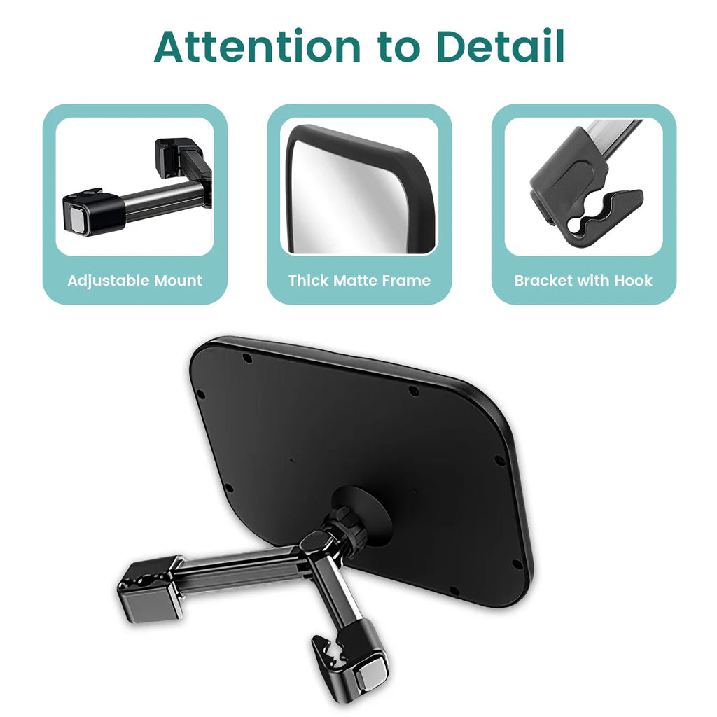 Ultra Stable Baby Car Mirror - 360° Shatterproof Rear Facing Safety