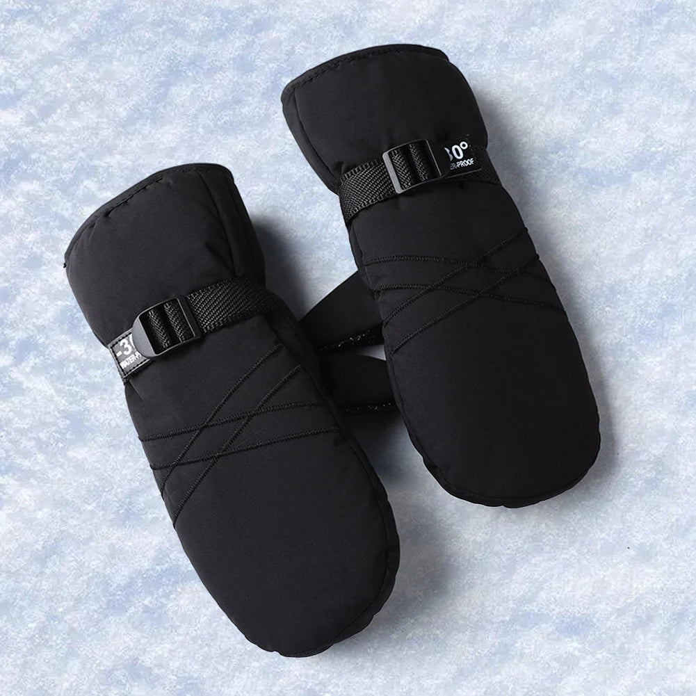Waterproof Ski Mittens - Thermal Snow Gloves for Cold Weather