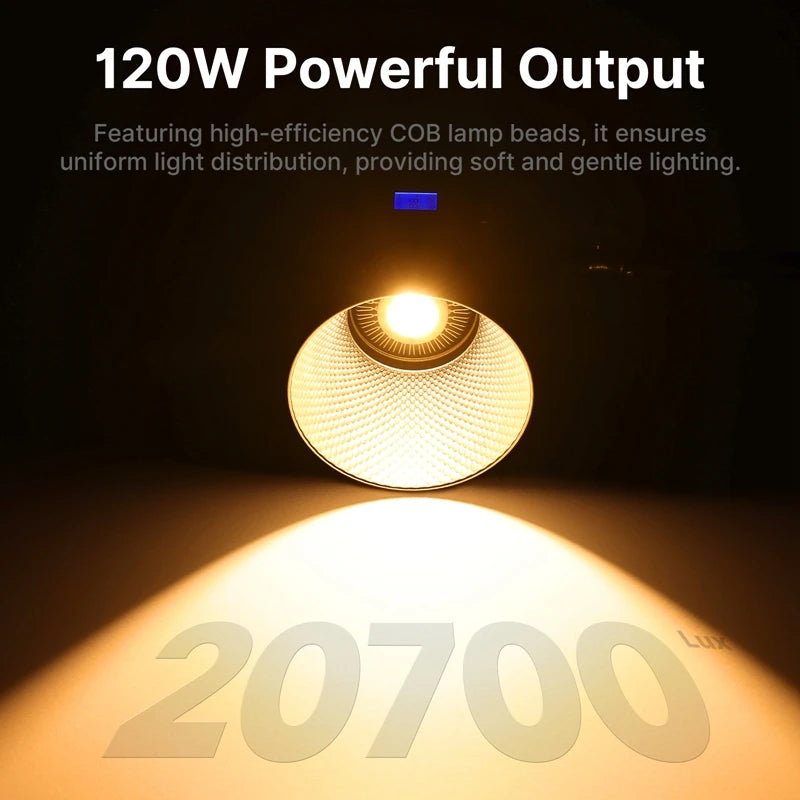 Ulanzi VL-120Bi 120W Bi-color V-Mount Video Light for Photography